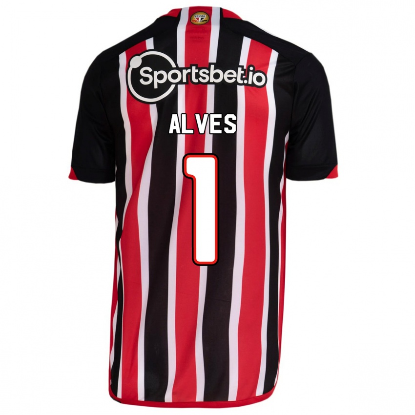 Dzieci Felipe Alves #1 Niebieski Czerwony Wyjazdowa Koszulka 2023/24 Koszulki Klubowe