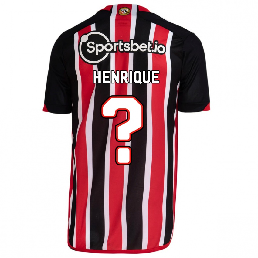 Dzieci Luiz Henrique #0 Niebieski Czerwony Wyjazdowa Koszulka 2023/24 Koszulki Klubowe