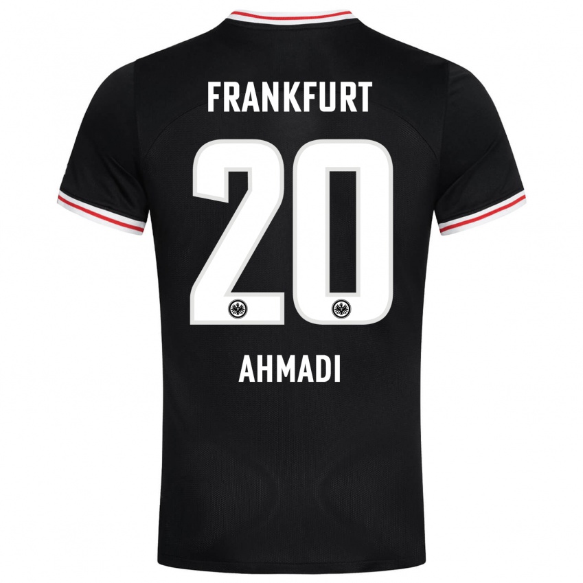 Dzieci Shayan Ahmadi #20 Czarny Wyjazdowa Koszulka 2023/24 Koszulki Klubowe