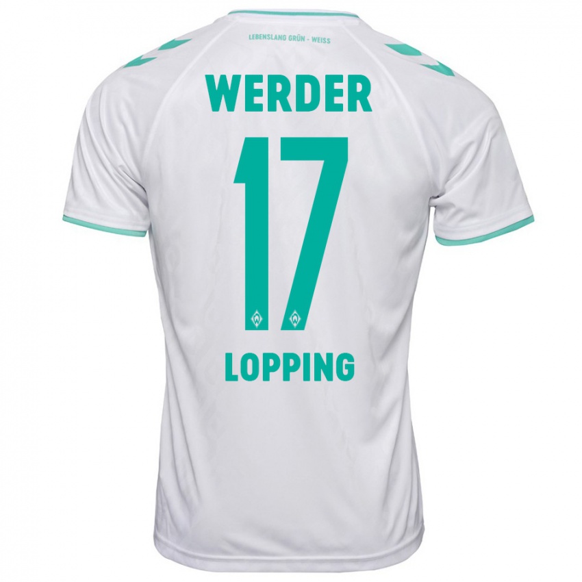Dzieci Jakob Löpping #17 Biały Wyjazdowa Koszulka 2023/24 Koszulki Klubowe