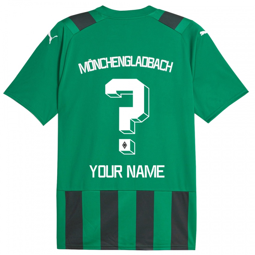 Dzieci Twoje Imię #0 Czarny Zielony Wyjazdowa Koszulka 2023/24 Koszulki Klubowe