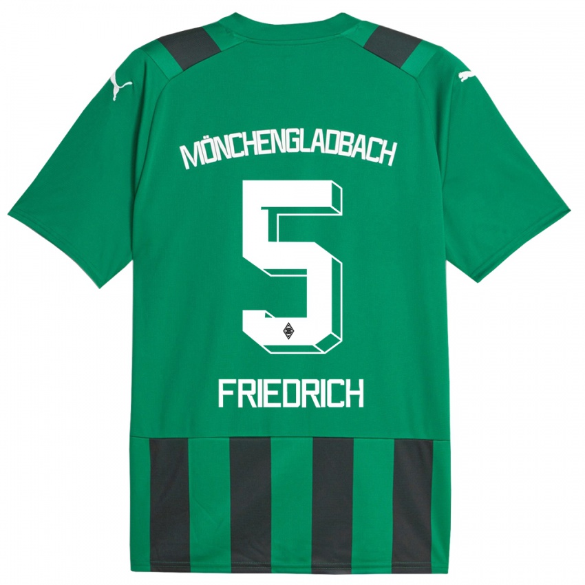 Dzieci Marvin Friedrich #5 Czarny Zielony Wyjazdowa Koszulka 2023/24 Koszulki Klubowe