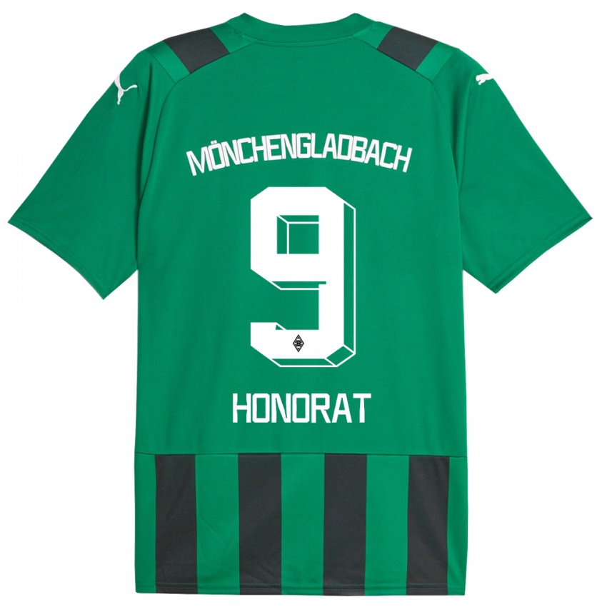Dzieci Franck Honorat #9 Czarny Zielony Wyjazdowa Koszulka 2023/24 Koszulki Klubowe