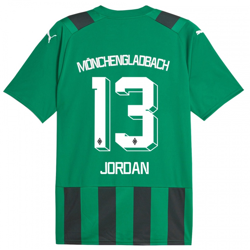 Dzieci Jordan #13 Czarny Zielony Wyjazdowa Koszulka 2023/24 Koszulki Klubowe