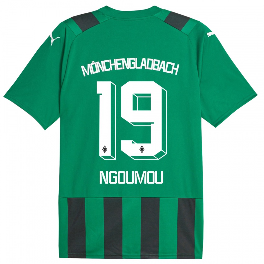 Dzieci Nathan Ngoumou #19 Czarny Zielony Wyjazdowa Koszulka 2023/24 Koszulki Klubowe