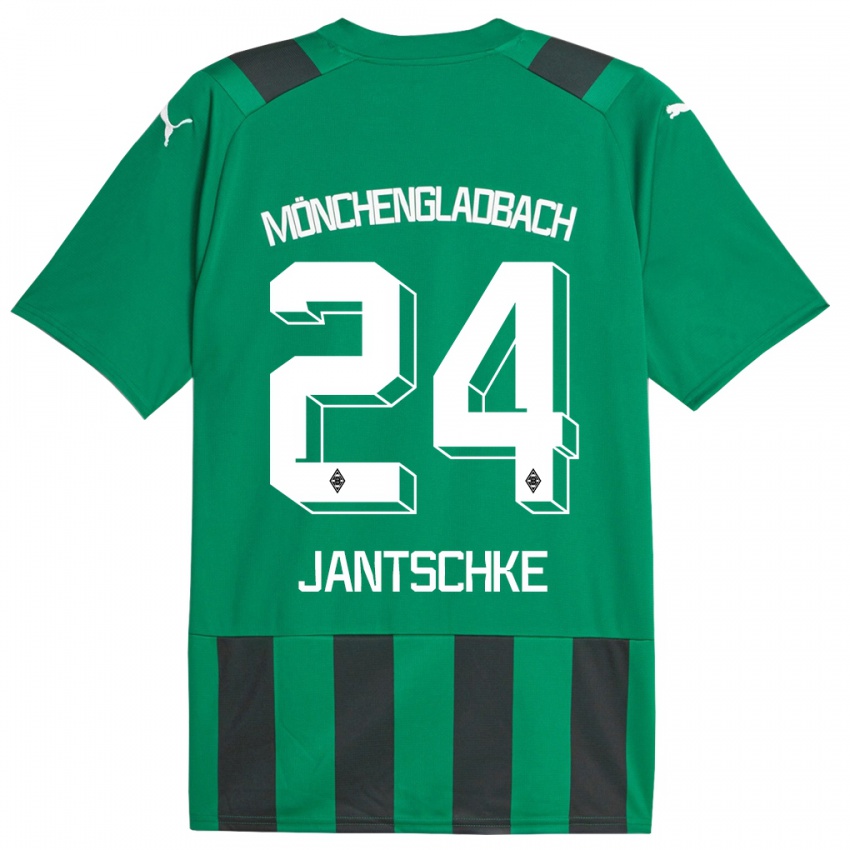 Dzieci Tony Jantschke #24 Czarny Zielony Wyjazdowa Koszulka 2023/24 Koszulki Klubowe