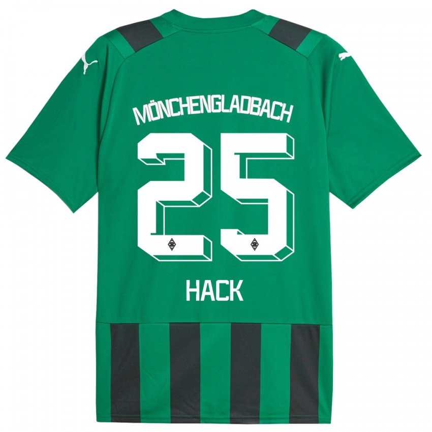 Dzieci Robin Hack #25 Czarny Zielony Wyjazdowa Koszulka 2023/24 Koszulki Klubowe