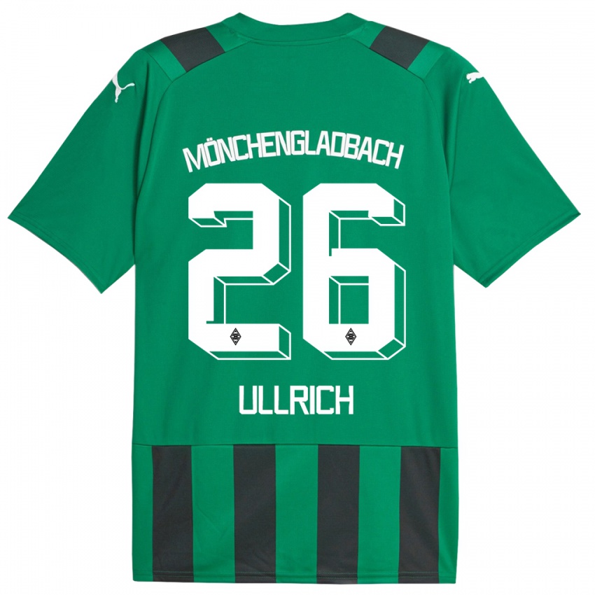 Dzieci Lukas Ullrich #26 Czarny Zielony Wyjazdowa Koszulka 2023/24 Koszulki Klubowe