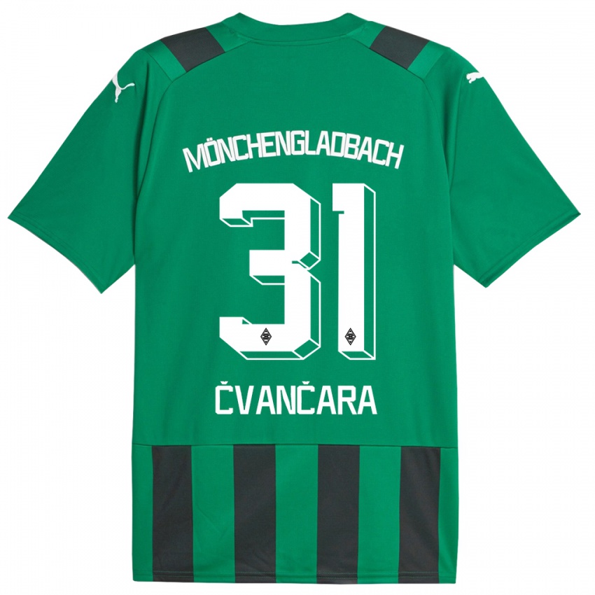 Dzieci Tomas Cvancara #31 Czarny Zielony Wyjazdowa Koszulka 2023/24 Koszulki Klubowe