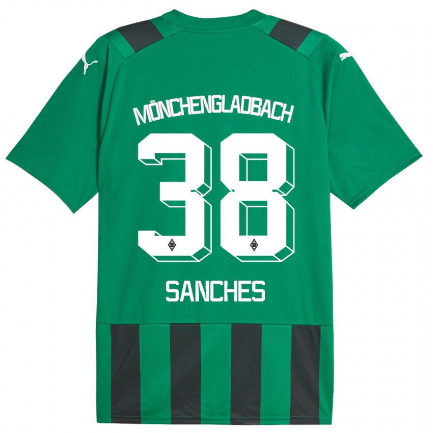 Dzieci Yvandro Borges Sanches #38 Czarny Zielony Wyjazdowa Koszulka 2023/24 Koszulki Klubowe