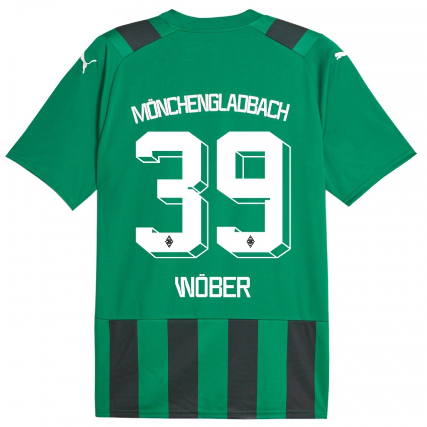 Dzieci Maximilian Wöber #39 Czarny Zielony Wyjazdowa Koszulka 2023/24 Koszulki Klubowe