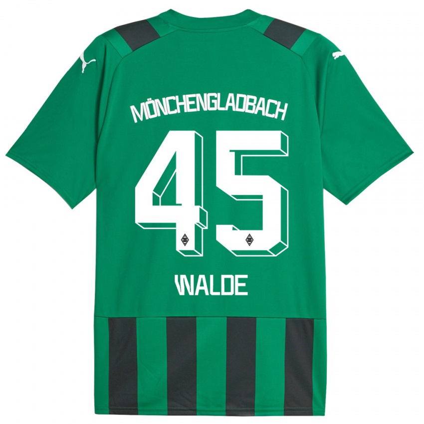 Dzieci Simon Walde #45 Czarny Zielony Wyjazdowa Koszulka 2023/24 Koszulki Klubowe