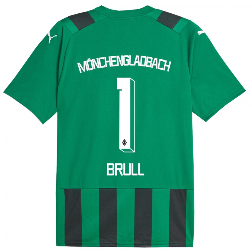 Dzieci Maximilian Brüll #1 Czarny Zielony Wyjazdowa Koszulka 2023/24 Koszulki Klubowe