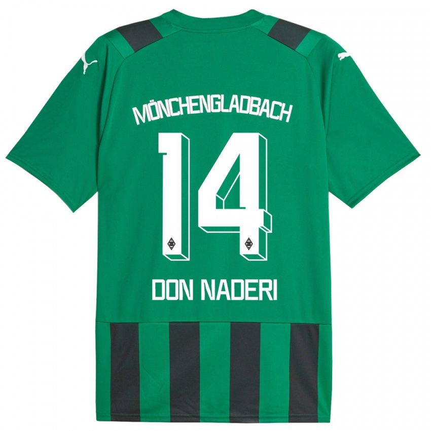 Dzieci Ryan Don Naderi #14 Czarny Zielony Wyjazdowa Koszulka 2023/24 Koszulki Klubowe
