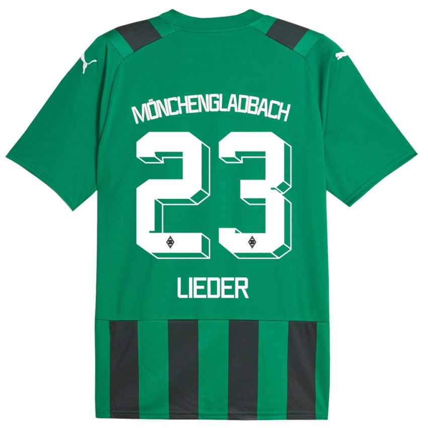 Dzieci Michel Lieder #23 Czarny Zielony Wyjazdowa Koszulka 2023/24 Koszulki Klubowe