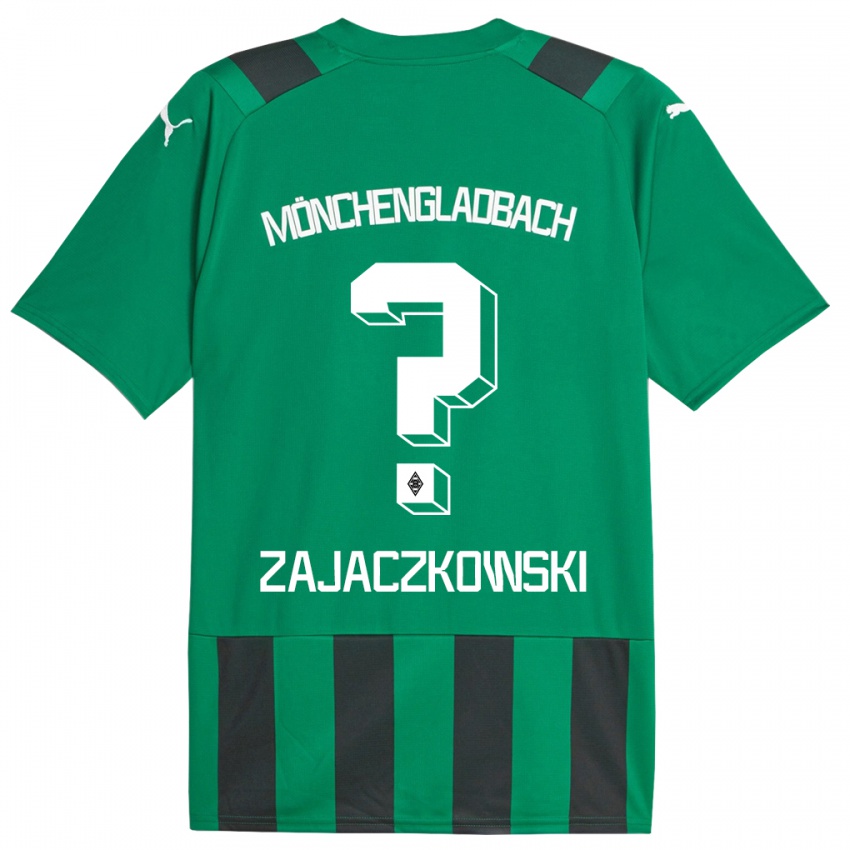 Dzieci Vincent Zajaczkowski #0 Czarny Zielony Wyjazdowa Koszulka 2023/24 Koszulki Klubowe