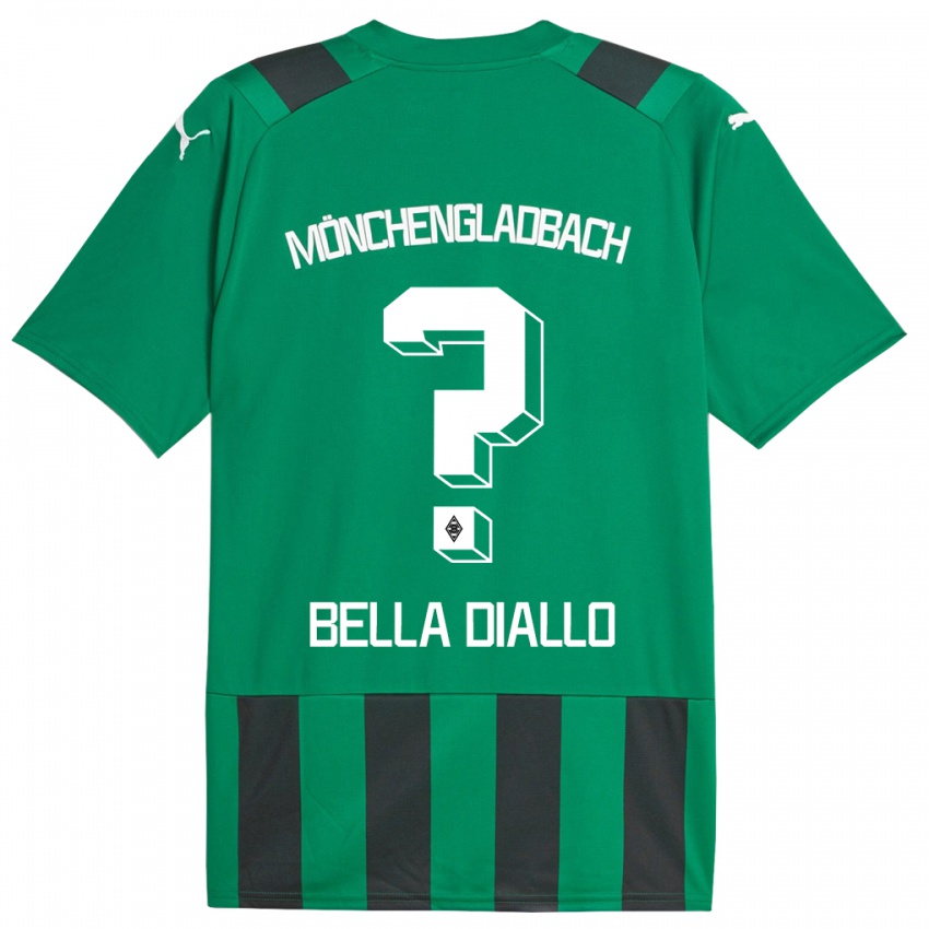 Dzieci Oumar Bella Diallo #0 Czarny Zielony Wyjazdowa Koszulka 2023/24 Koszulki Klubowe