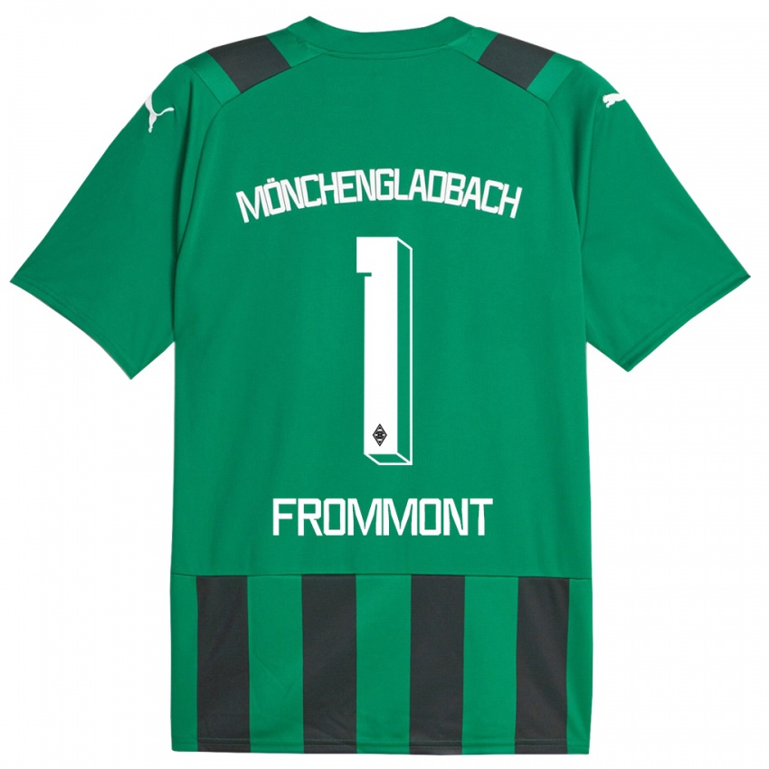 Dzieci Romina Frommont #1 Czarny Zielony Wyjazdowa Koszulka 2023/24 Koszulki Klubowe