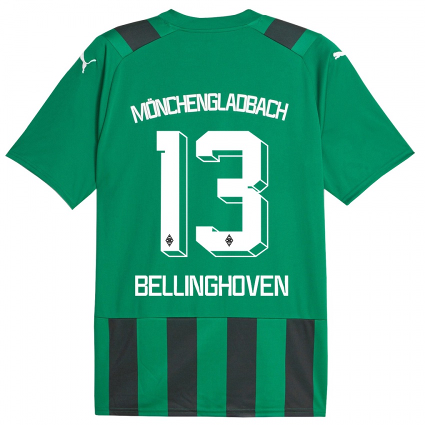 Dzieci Christina Bellinghoven #13 Czarny Zielony Wyjazdowa Koszulka 2023/24 Koszulki Klubowe