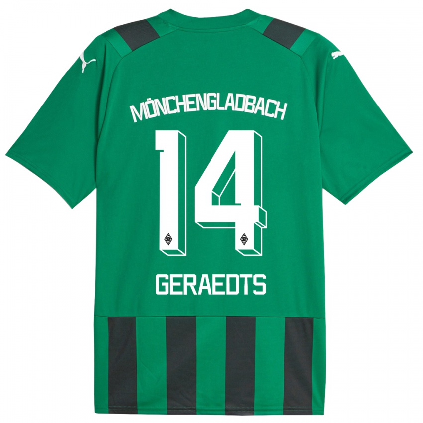 Dzieci Kelsey Geraedts #14 Czarny Zielony Wyjazdowa Koszulka 2023/24 Koszulki Klubowe