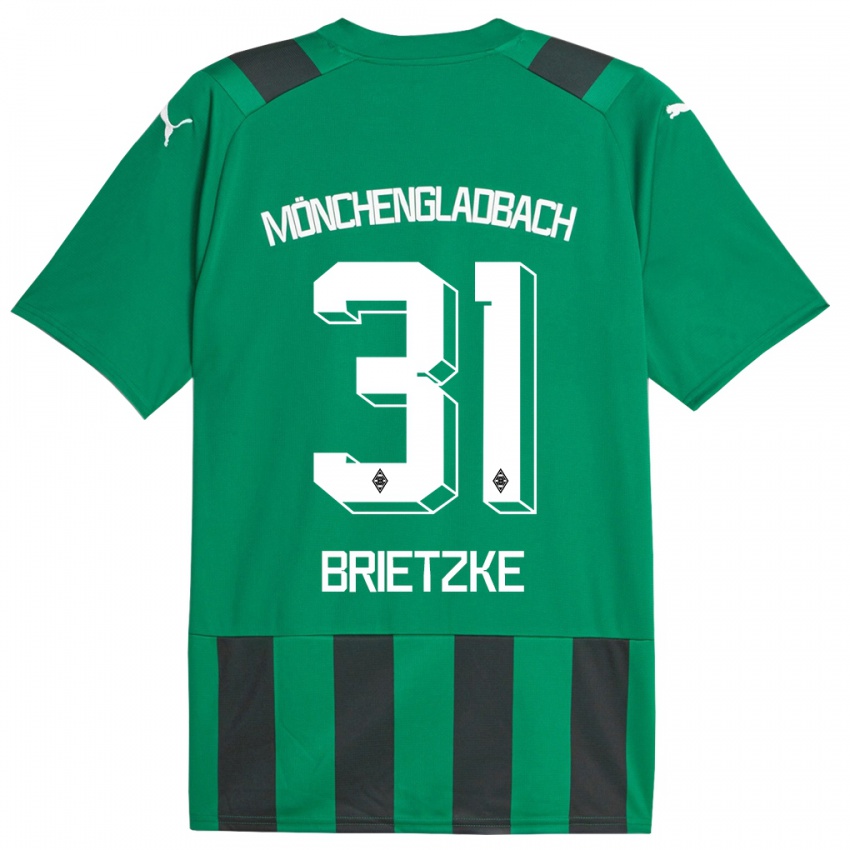 Dzieci Yvonne Brietzke #31 Czarny Zielony Wyjazdowa Koszulka 2023/24 Koszulki Klubowe