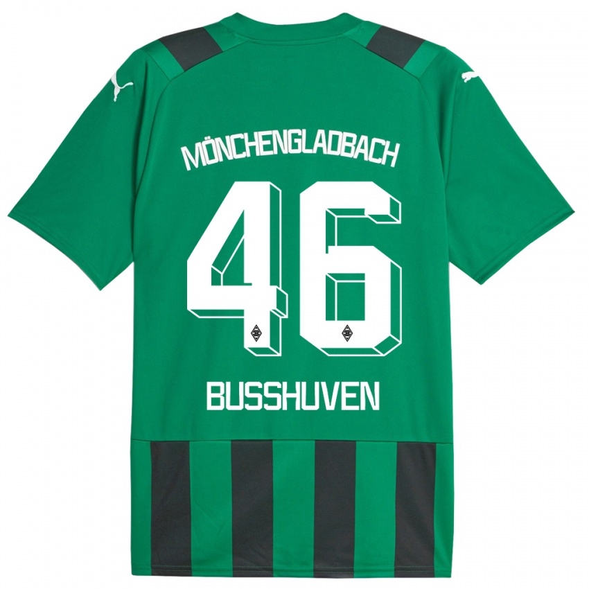 Dzieci Alina Busshuven #46 Czarny Zielony Wyjazdowa Koszulka 2023/24 Koszulki Klubowe