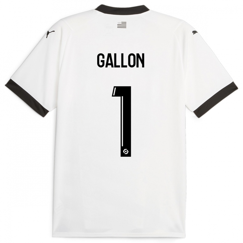 Dzieci Gauthier Gallon #1 Biały Wyjazdowa Koszulka 2023/24 Koszulki Klubowe