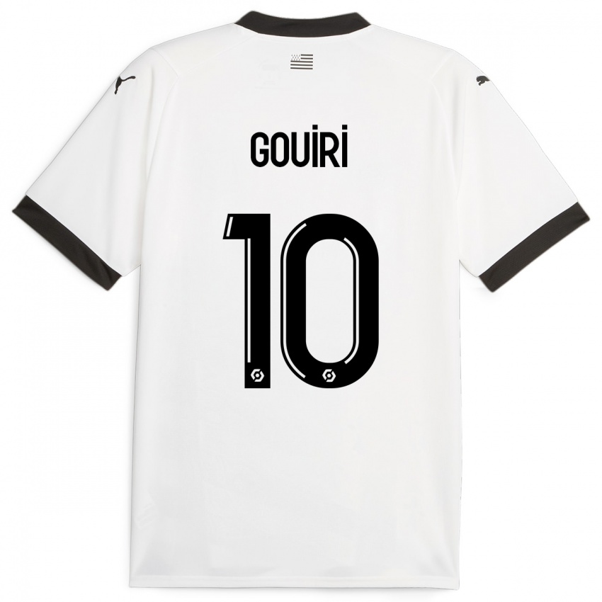 Dzieci Amine Gouiri #10 Biały Wyjazdowa Koszulka 2023/24 Koszulki Klubowe