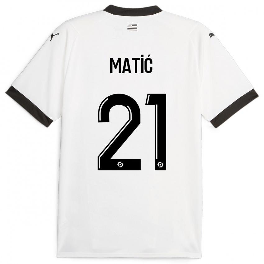 Dzieci Nemanja Matic #21 Biały Wyjazdowa Koszulka 2023/24 Koszulki Klubowe