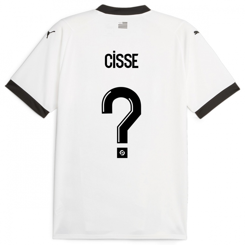 Dzieci Djaoui Cissé #0 Biały Wyjazdowa Koszulka 2023/24 Koszulki Klubowe