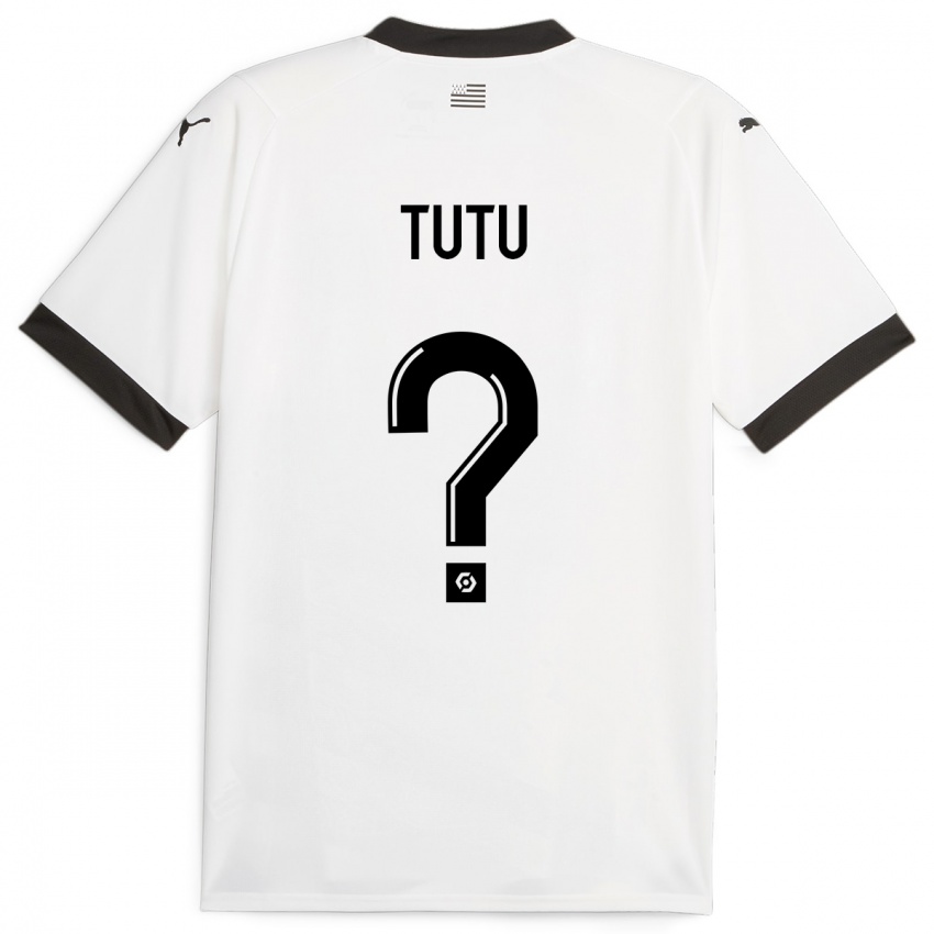Dzieci Gabriel Tutu #0 Biały Wyjazdowa Koszulka 2023/24 Koszulki Klubowe