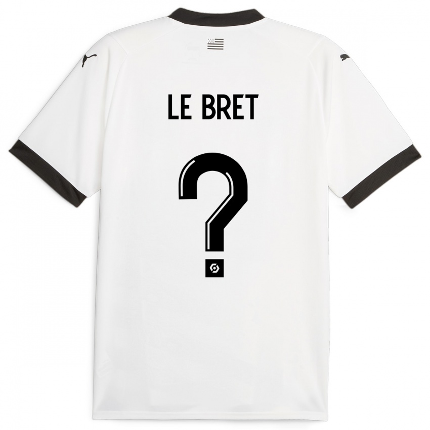 Dzieci Noah Le Bret #0 Biały Wyjazdowa Koszulka 2023/24 Koszulki Klubowe