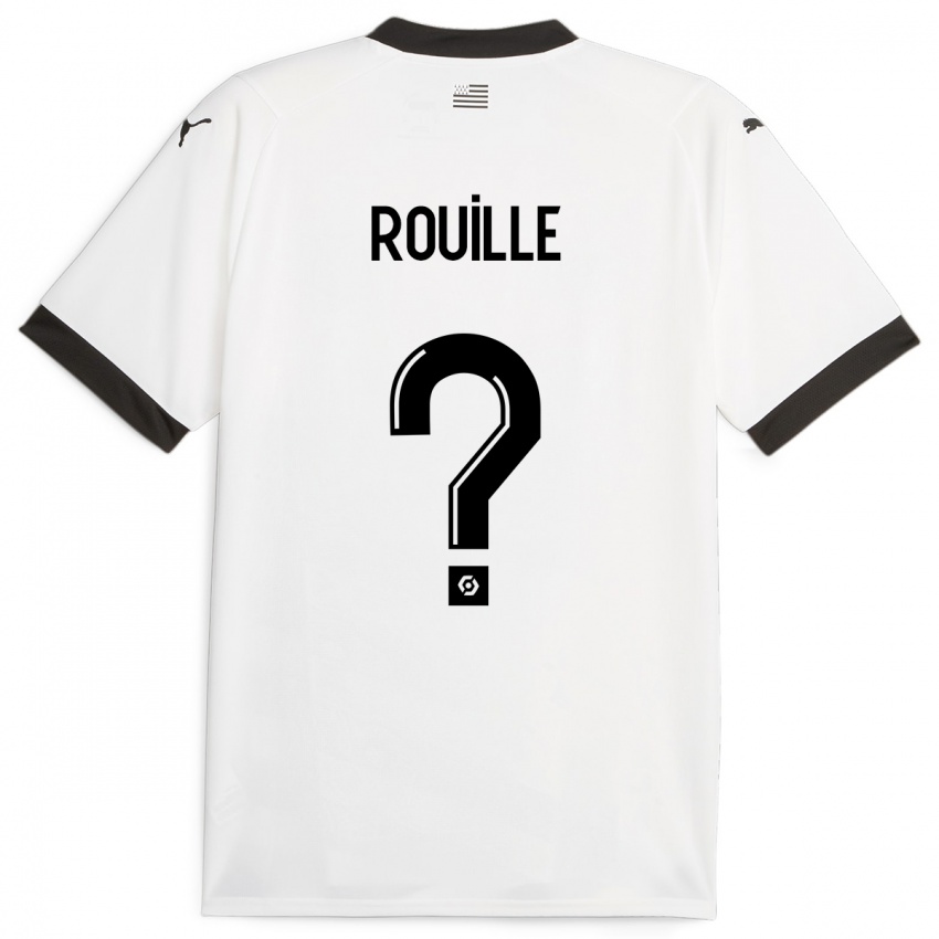 Dzieci Léo Rouillé #0 Biały Wyjazdowa Koszulka 2023/24 Koszulki Klubowe