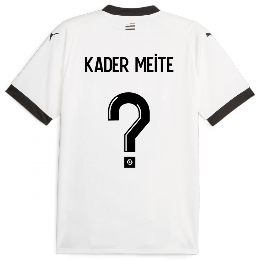 Dzieci Mohamed Kader Meïté #0 Biały Wyjazdowa Koszulka 2023/24 Koszulki Klubowe