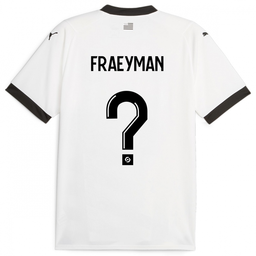 Dzieci Dorian Fraeyman #0 Biały Wyjazdowa Koszulka 2023/24 Koszulki Klubowe