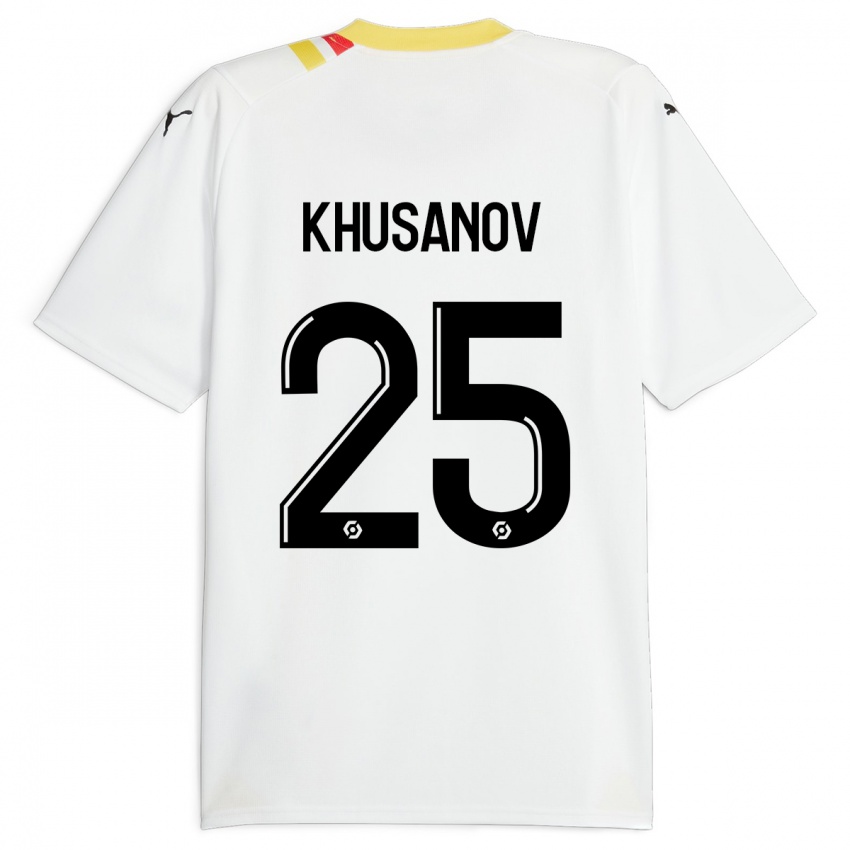 Dzieci Abdukodir Khusanov #25 Czarny Wyjazdowa Koszulka 2023/24 Koszulki Klubowe