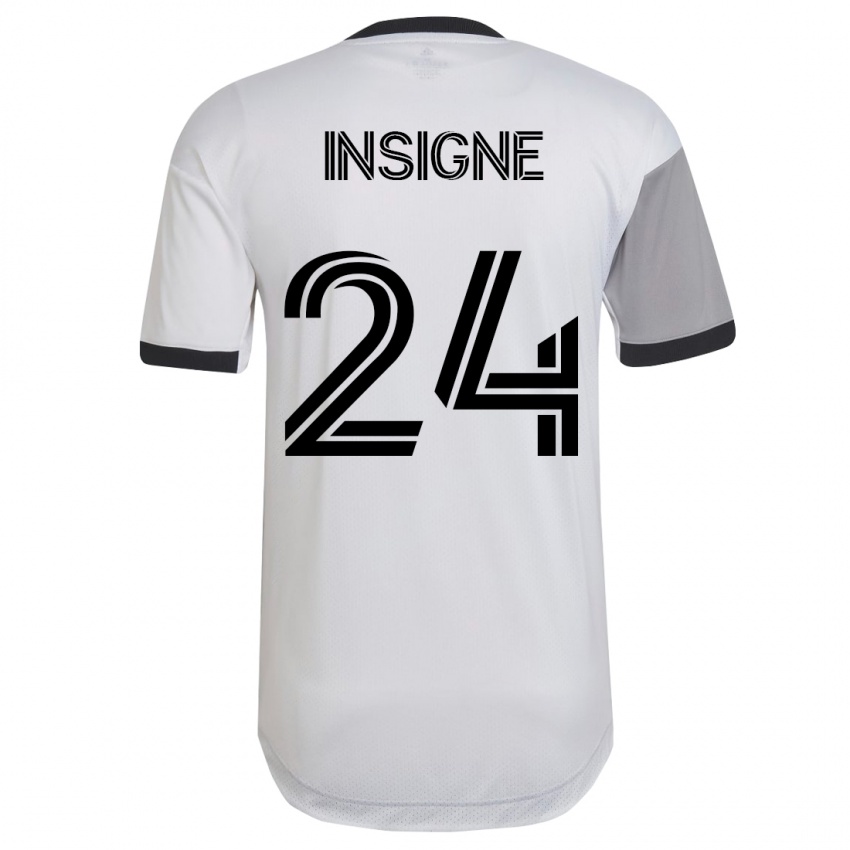 Dzieci Lorenzo Insigne #24 Biały Wyjazdowa Koszulka 2023/24 Koszulki Klubowe