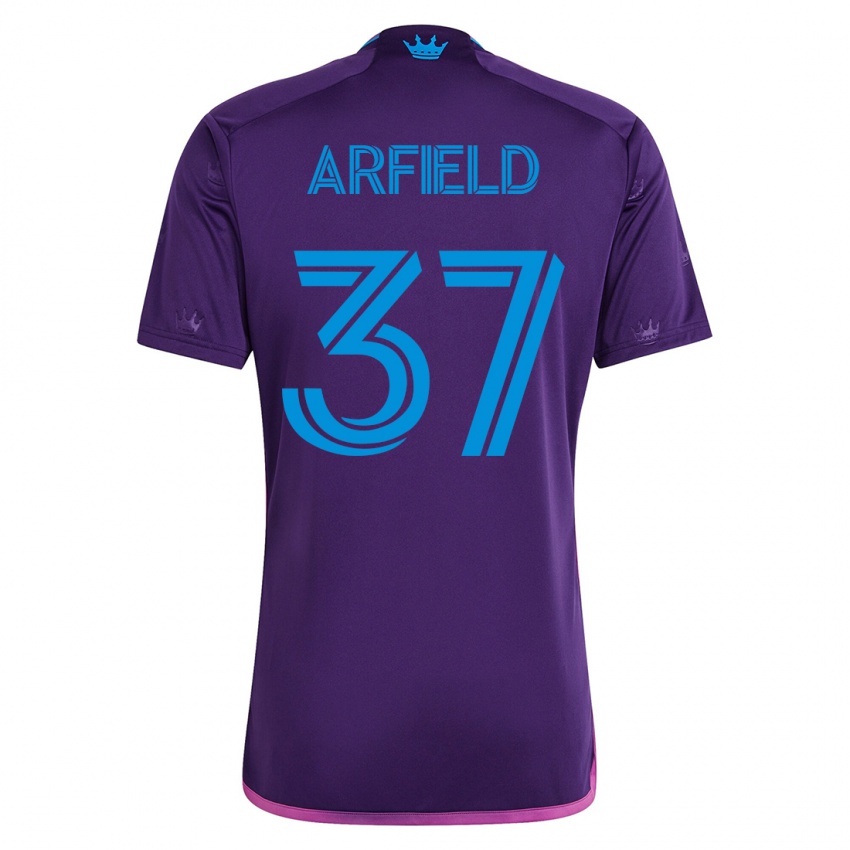 Dzieci Scott Arfield #37 Fioletowy Wyjazdowa Koszulka 2023/24 Koszulki Klubowe