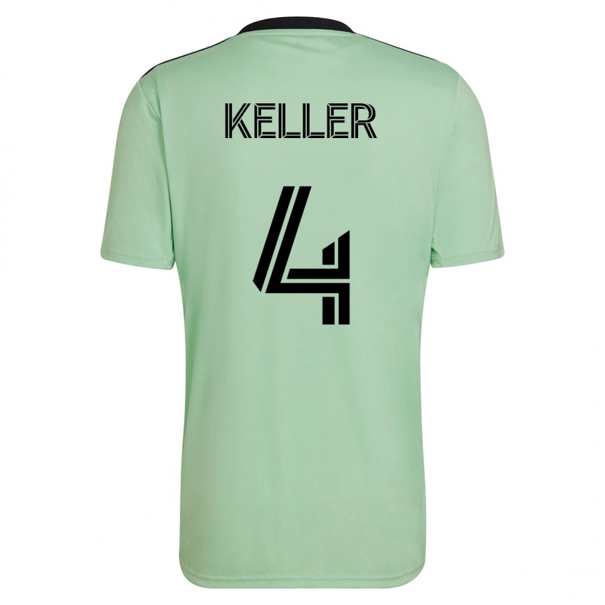 Dzieci Kipp Keller #4 Jasnozielony Wyjazdowa Koszulka 2023/24 Koszulki Klubowe