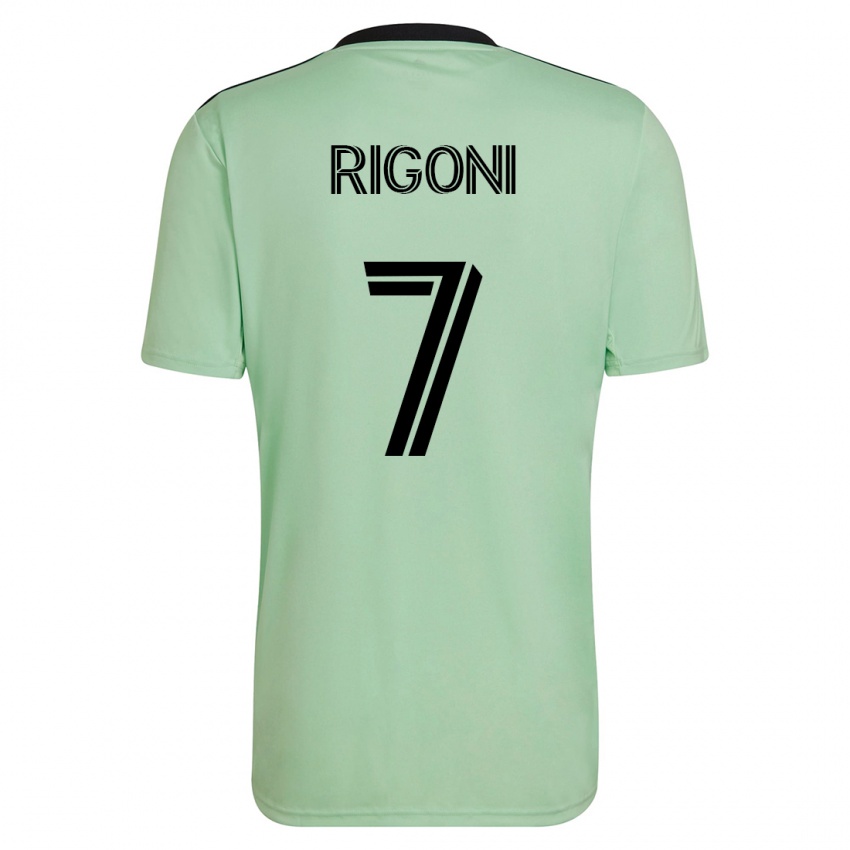 Dzieci Emiliano Rigoni #7 Jasnozielony Wyjazdowa Koszulka 2023/24 Koszulki Klubowe