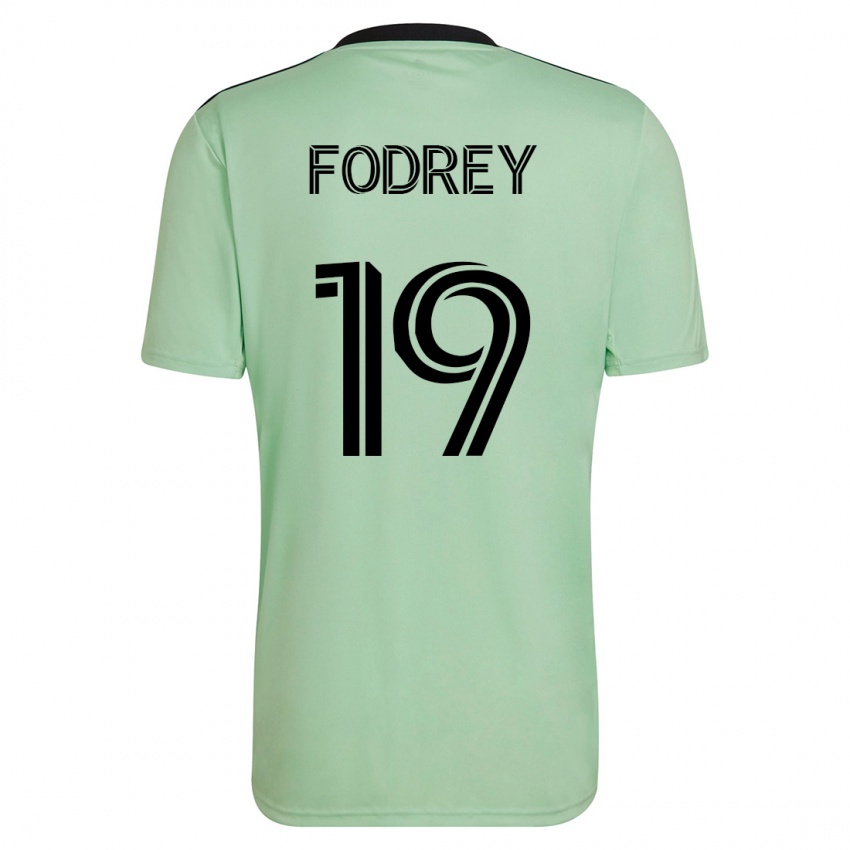 Dzieci Cj Fodrey #19 Jasnozielony Wyjazdowa Koszulka 2023/24 Koszulki Klubowe