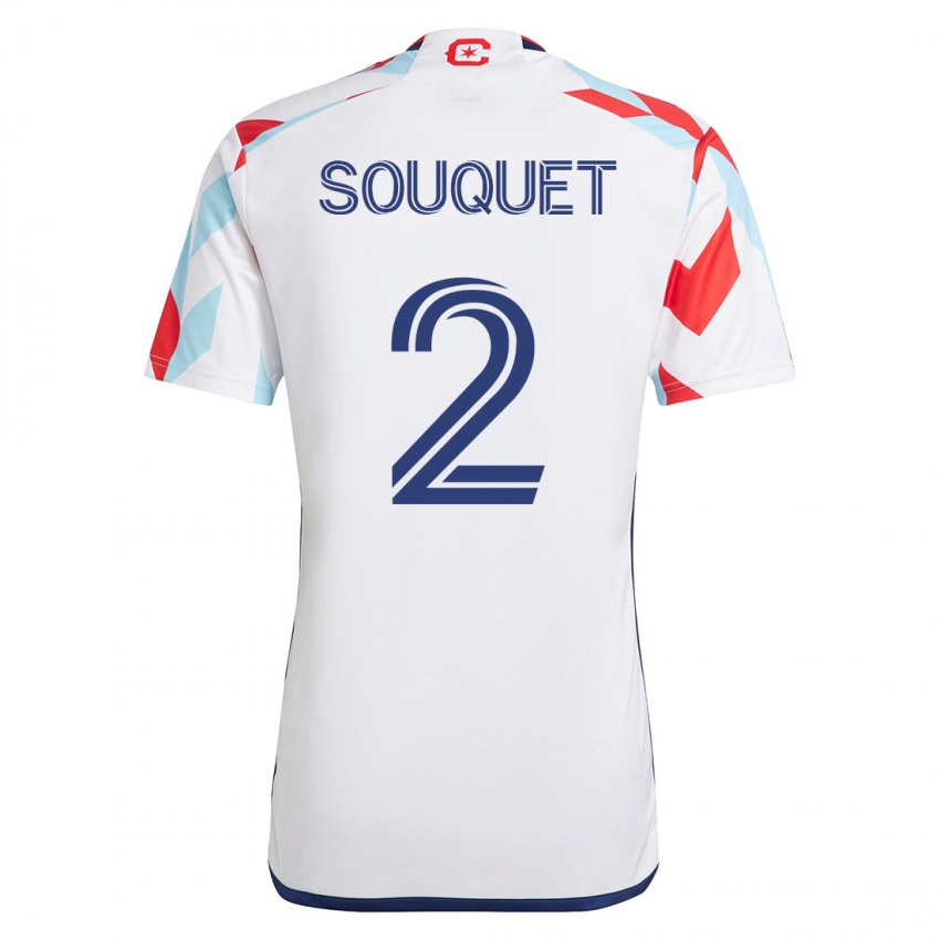 Dzieci Arnaud Souquet #2 Biało Niebieski Wyjazdowa Koszulka 2023/24 Koszulki Klubowe