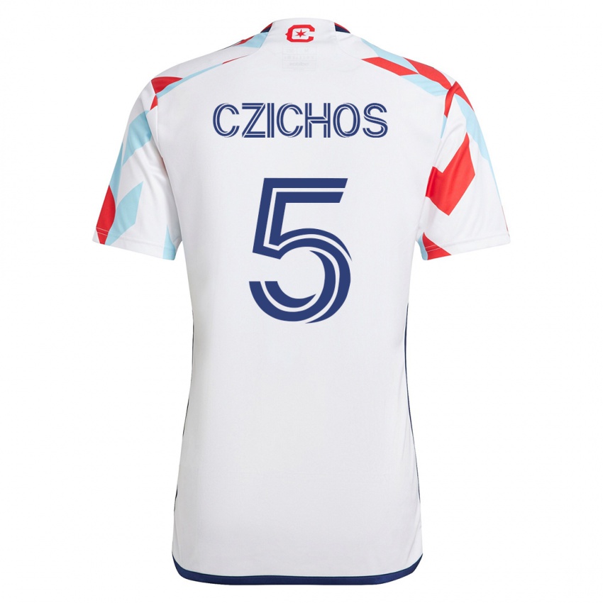 Dzieci Rafael Czichos #5 Biało Niebieski Wyjazdowa Koszulka 2023/24 Koszulki Klubowe