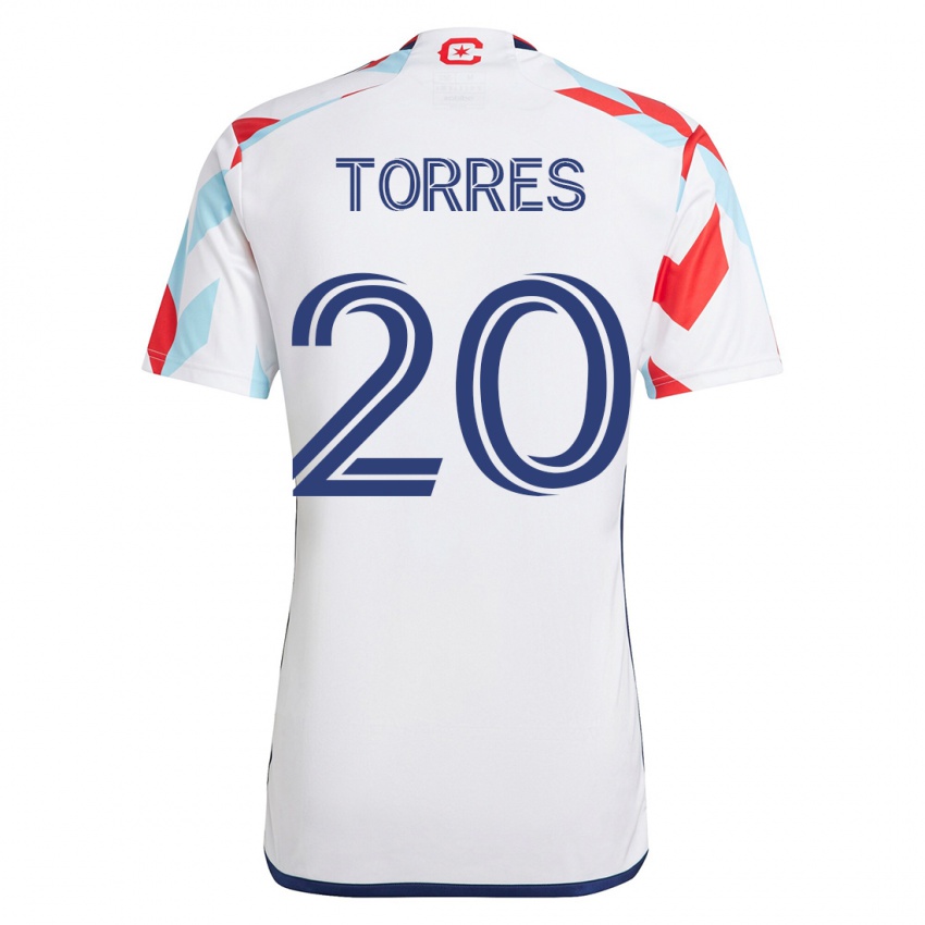 Dzieci Jairo Torres #20 Biało Niebieski Wyjazdowa Koszulka 2023/24 Koszulki Klubowe
