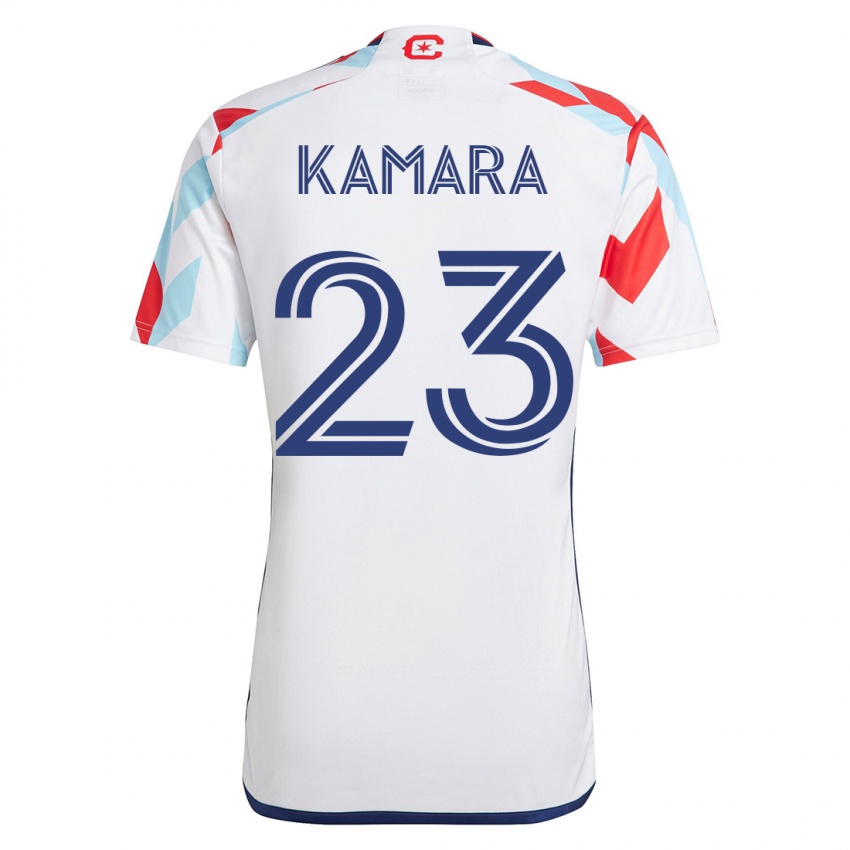 Dzieci Kei Kamara #23 Biało Niebieski Wyjazdowa Koszulka 2023/24 Koszulki Klubowe
