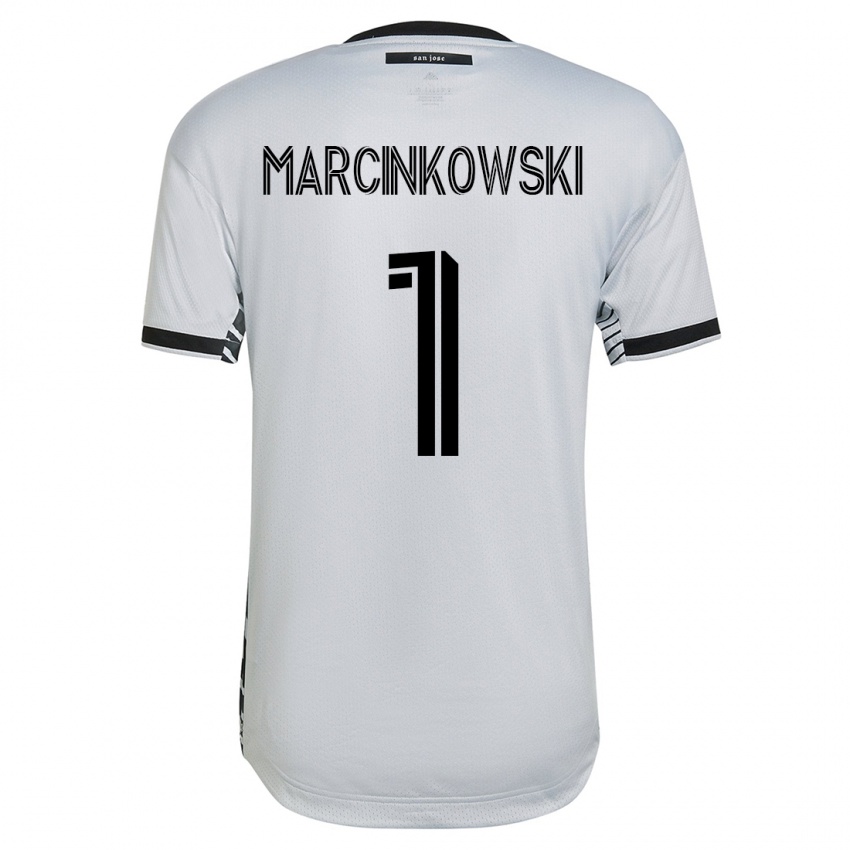 Dzieci Jt Marcinkowski #1 Biały Wyjazdowa Koszulka 2023/24 Koszulki Klubowe
