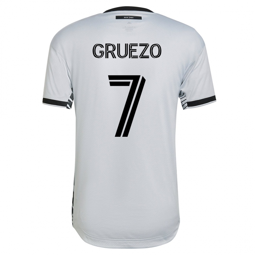 Dzieci Carlos Gruezo #7 Biały Wyjazdowa Koszulka 2023/24 Koszulki Klubowe