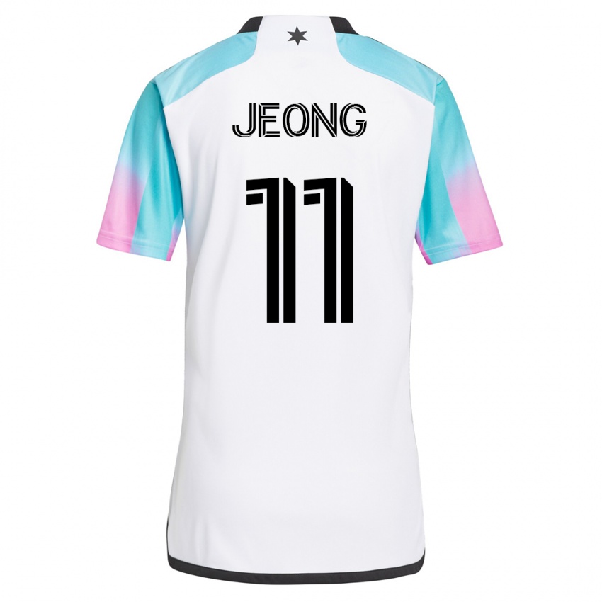 Dzieci Sang-Bin Jeong #11 Biały Wyjazdowa Koszulka 2023/24 Koszulki Klubowe