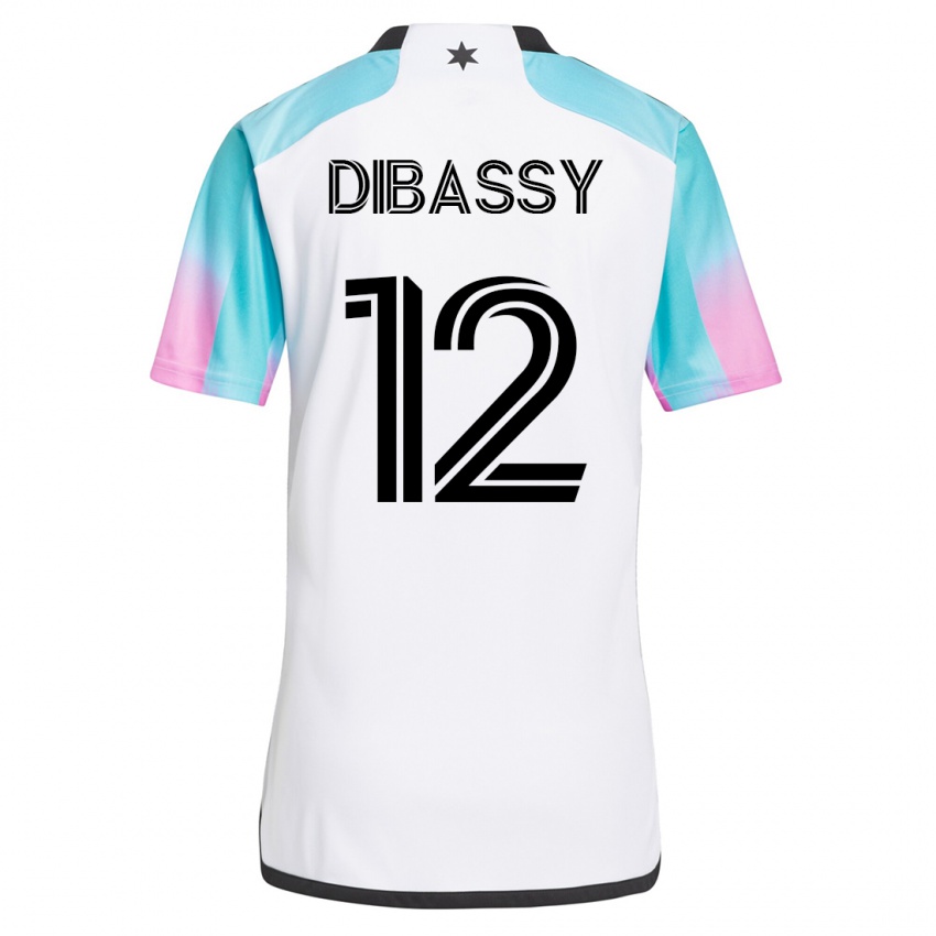 Dzieci Bakaye Dibassy #12 Biały Wyjazdowa Koszulka 2023/24 Koszulki Klubowe