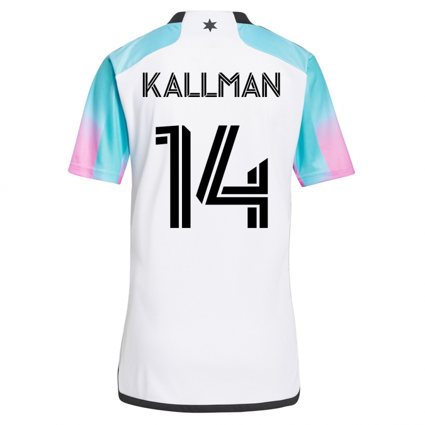 Dzieci Brent Kallman #14 Biały Wyjazdowa Koszulka 2023/24 Koszulki Klubowe